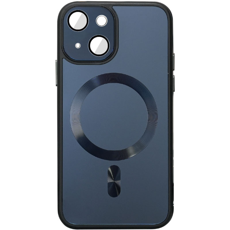 Чехол TPU+Glass Sapphire Midnight with Magnetic Fit для Apple iPhone 14 (6.1") (Черный / Black)