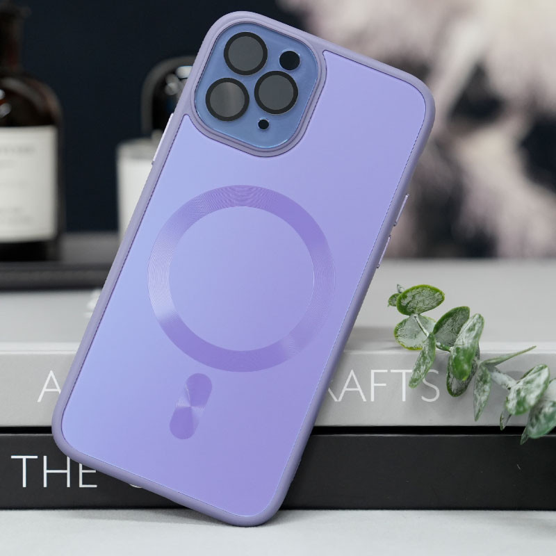 Фото Чехол TPU+Glass Sapphire Midnight with Magnetic Fit для Apple iPhone 14 Pro (6.1") (Сиреневый / Dasheen) на vchehle.ua