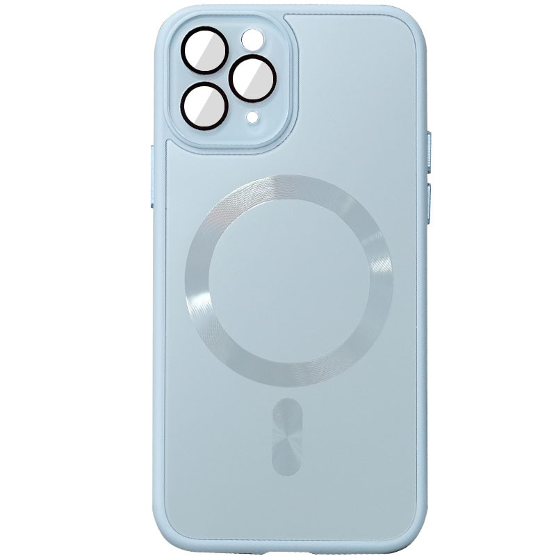 Чехол TPU+Glass Sapphire Midnight with Magnetic Fit для Apple iPhone 14 Pro Max (6.7") (Голубой / Blue)