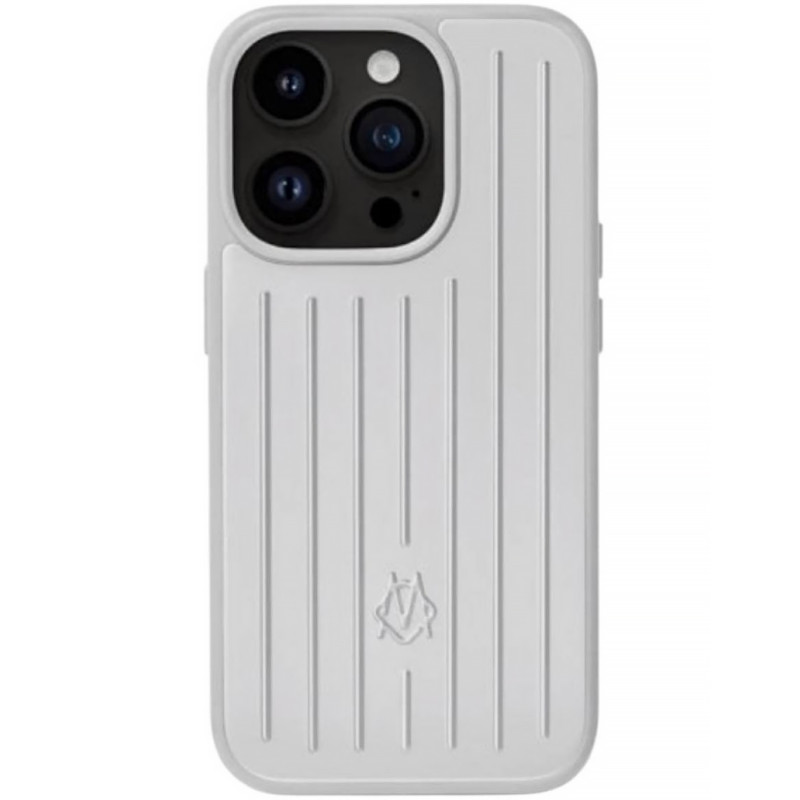 Чехол TPU+Metal Rimowa Style (AAA) для Apple iPhone 15 Pro Max (6.7") (Silver)