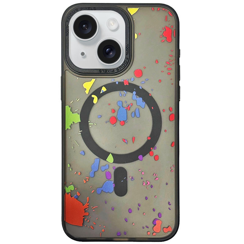 Чехол TPU+PC Flush with Magnetic Fit для Apple iPhone 15 (6.1") (Titanium black)