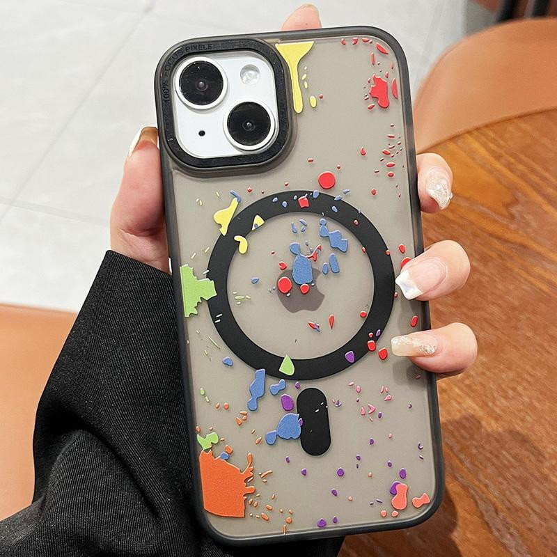Фото Чехол TPU+PC Flush with Magnetic Fit для Apple iPhone 15 (6.1") (Titanium black) на vchehle.ua