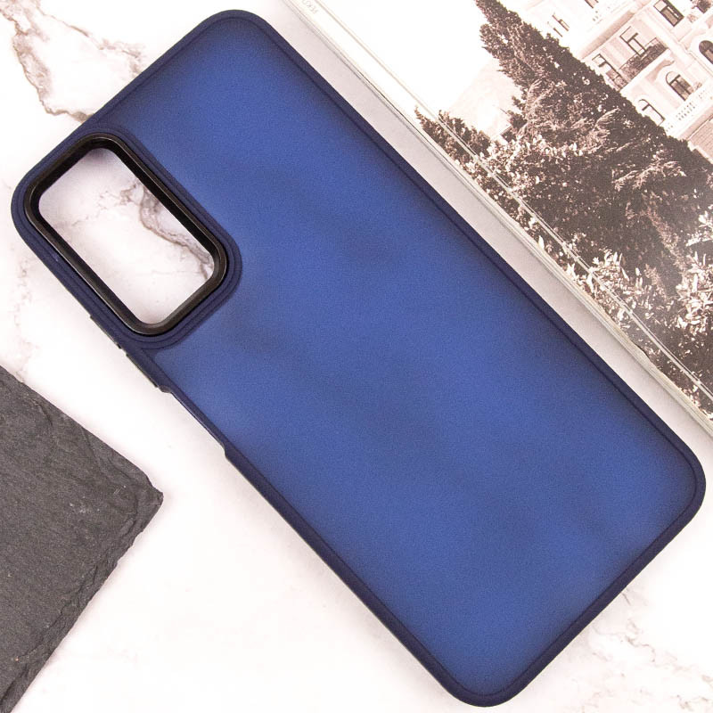Чохол TPU+PC Lyon Frosted на Motorola Edge 50 Fusion / G85 (Navy Blue) в магазині vchehle.ua