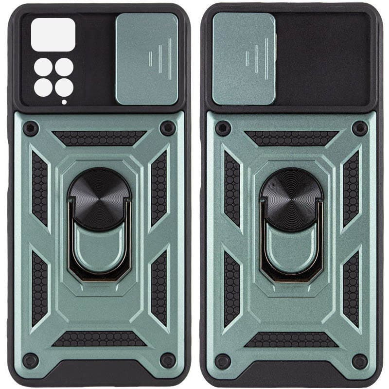 Ударопрочный чехол Ummi Camshield Serge Ring для Xiaomi Redmi Note 11 Pro 4G/5G/Note 11E Pro/ 12 Pro 4G (Зеленый / Green)