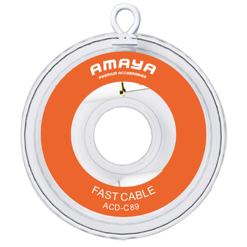 Фото Дата кабель Amaya 89C USB to Type-C 3A (1m) (White) на vchehle.ua