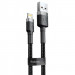 Дата кабель Baseus Cafule USB to Lightning 2.4A (1m) (CALKLF-B) (Сірий / Чорний)
