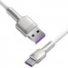 Фото Дата кабель Baseus Cafule Metal USB to Type-C 66W (1m) (CAKF00010) (White) в магазине vchehle.ua