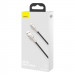 Купить Дата кабель Baseus Cafule Metal USB to Lightning 2.4A (1m) (CALJK-A0) (Black) на vchehle.ua