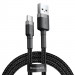 Дата кабель Baseus Cafule USB to Type-C Cable 3A (0.5m) (CATKLF-A) (Сірий / Чорний)