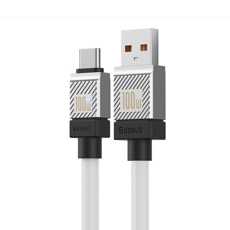 Фото Дата кабель Baseus CoolPlay Series USB to Type-C 100W (1m) (CAKW00060) (White) на vchehle.ua