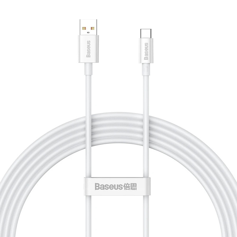 Дата кабель Baseus Superior Series Fast Charging USB to Type-C 100W (2m) (P10320102214) (Moon White)