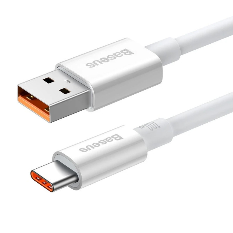 Фото Дата кабель Baseus Superior Series Fast Charging USB to Type-C 100W (2m) (P10320102214) (Moon White) в магазине vchehle.ua