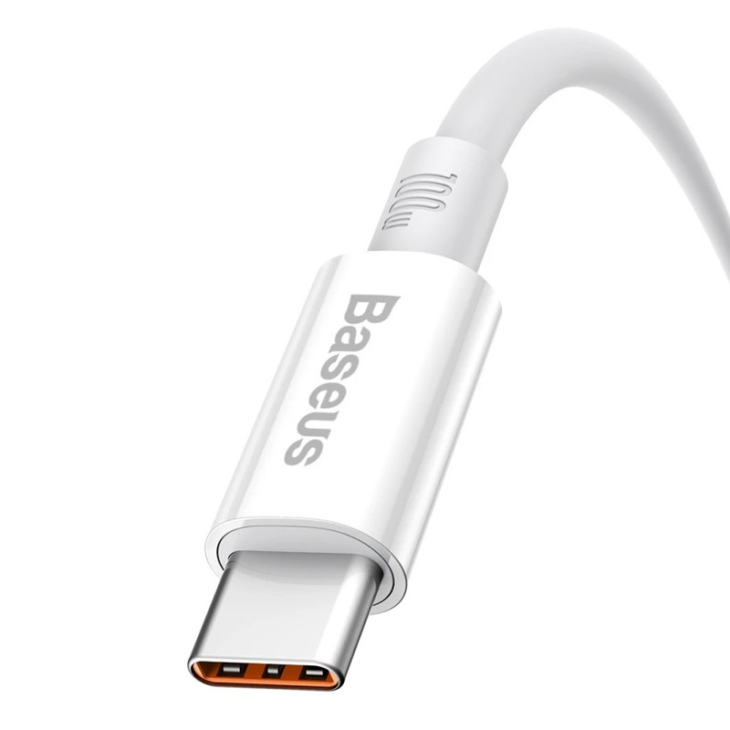 Дата кабель Baseus Superior Series Fast Charging USB to Type-C 100W (2m) (P10320102214) (Moon White) в магазине vchehle.ua