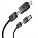 Фото Дата кабель Baseus Versatile Two-for-Two USB/Type-C to Type-C/Lightning 60W (1m) (CB000162) (Cosmic Black) в магазине vchehle.ua