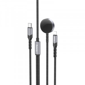 Дата кабель Hoco CW54 2in1 Type-C to iWatch/Lightning 2.5W (1.2m)