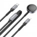 Фото Дата кабель Hoco CW54 2in1 Type-C для iWatch/Lightning 2.5W (1.2m) (Black) на vchehle.ua