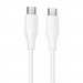 Дата кабель Hoco X124 Bien silicone Type-C to Type-C 60W (1m) (White)