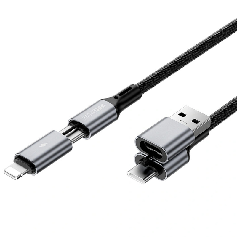 Дата кабель WIWU C077 Cyberlink Type-C to Lightning 27W (1m) (Silver) в магазине vchehle.ua