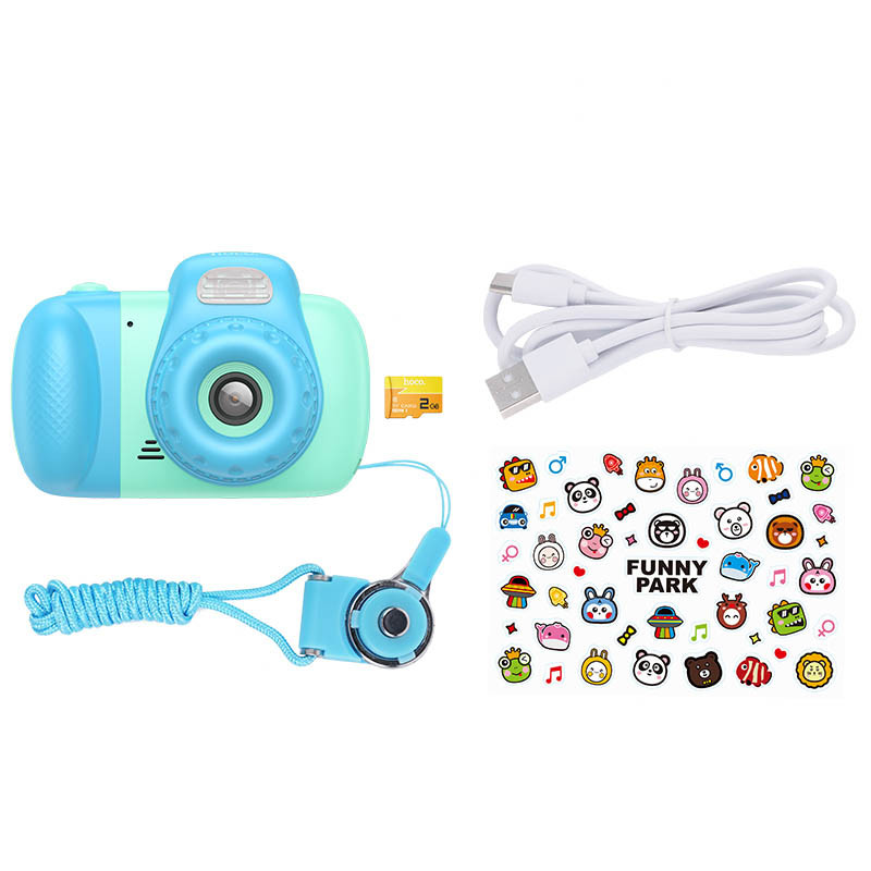 Дитяча фотокамера Hoco DV201 Dual lens (Blue) в магазині vchehle.ua