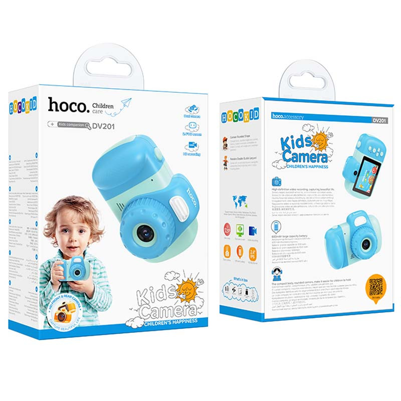 Купити Дитяча фотокамера Hoco DV201 Dual lens (Blue) на vchehle.ua