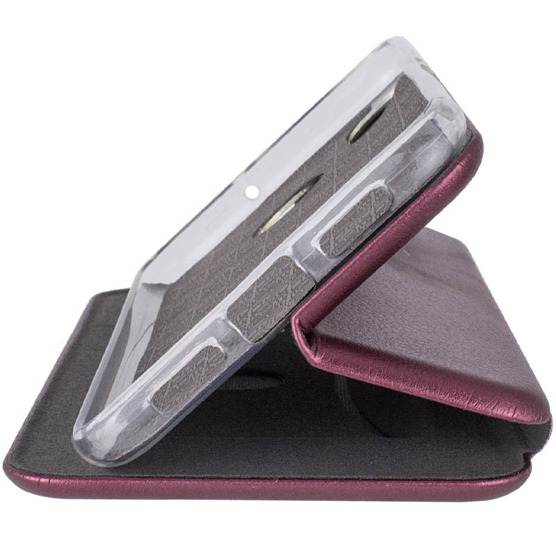 Кожаный чехол-книжка Classy для Xiaomi Redmi Note 9 / Redmi 10X (Бордовый) в магазине vchehle.ua