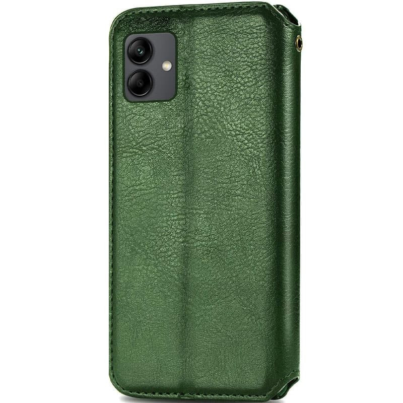 Шкіряний чохол-книжка GETMAN Cubic (PU) на Samsung Galaxy A08 / A07 4G (Зелений) в магазині vchehle.ua