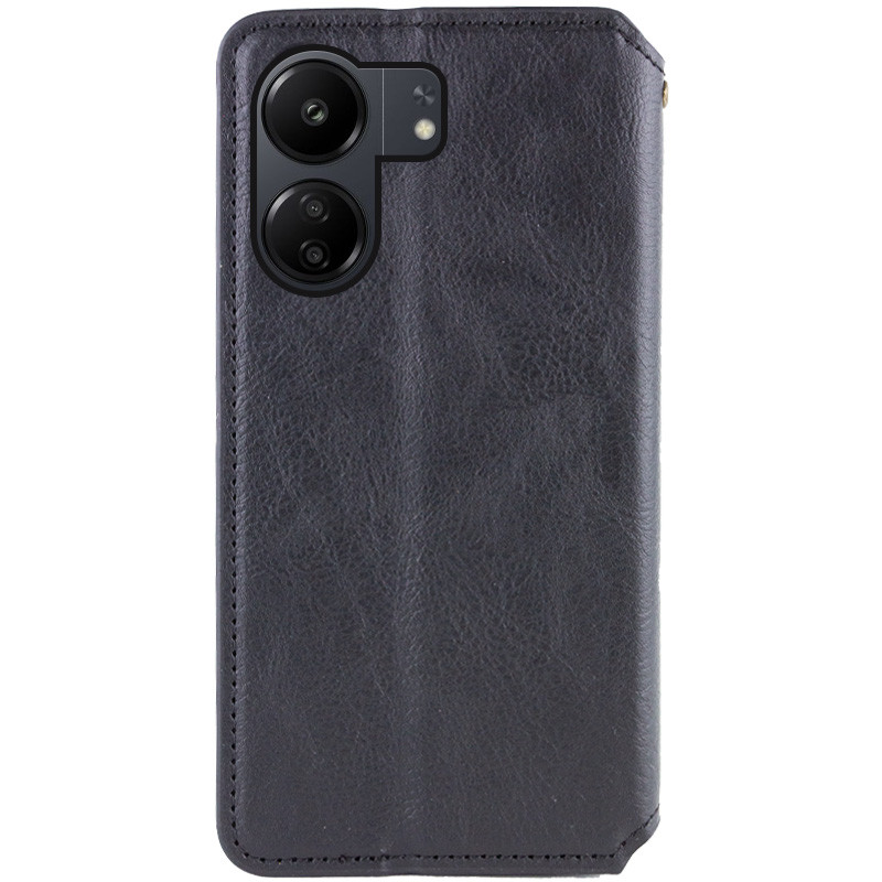 Кожаный чехол-книжка GETMAN Cubic (PU) для Xiaomi Redmi 13C / Poco C65 (Черный) в магазине vchehle.ua