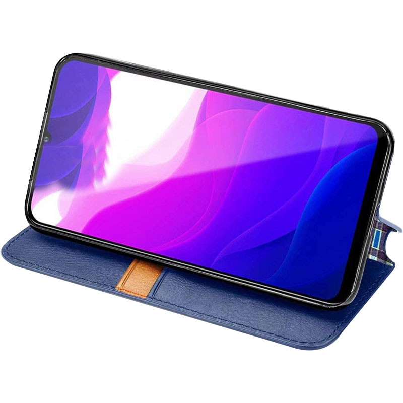 Кожаный чехол-книжка GETMAN Cubic (PU) для Xiaomi Redmi Note 9s / Note 9 Pro / Note 9 Pro Max (Синий) в магазине vchehle.ua