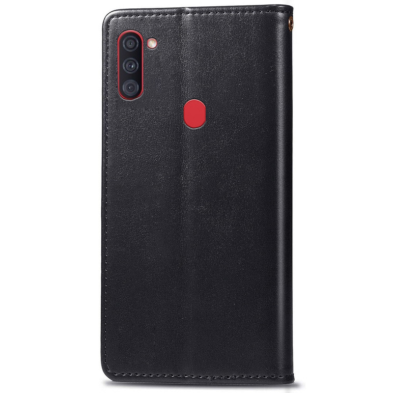 Фото Кожаный чехол-книжка GETMAN Gallant (PU) для Samsung Galaxy A11 (Черный) в магазине vchehle.ua