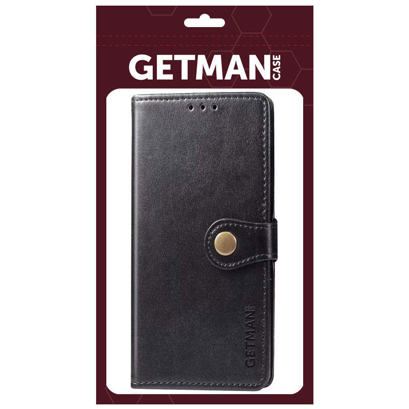 Купить Кожаный чехол-книжка GETMAN Gallant (PU) для Xiaomi Redmi Note 12 4G (Черный) на vchehle.ua