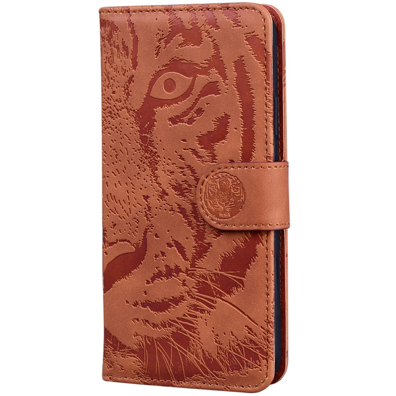 Кожаный чехол-книжка Tiger для Xiaomi Redmi 15 (EU) (Brown)