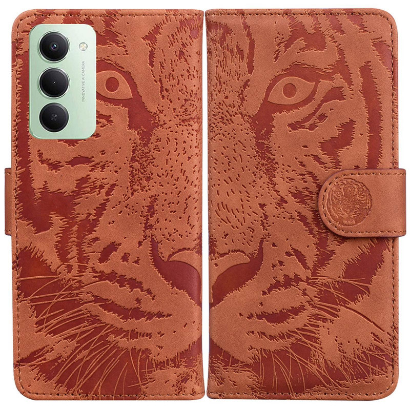 Купить Кожаный чехол-книжка Tiger для Xiaomi Redmi 15 (EU) (Brown) на vchehle.ua