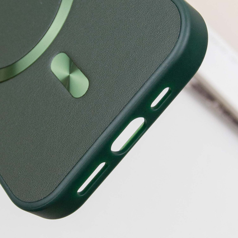 Купити Шкіряний чохол SnapCase with Magnetic Fit на Apple iPhone 16 Pro Max (6.9") (Green) на vchehle.ua