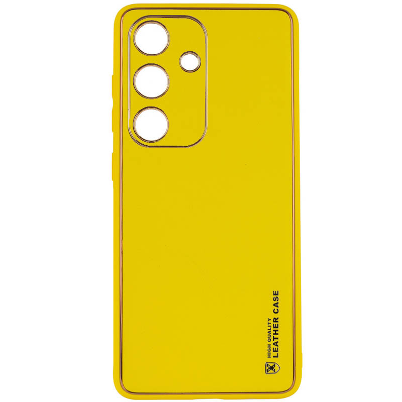Шкіряний чохол Xshield на Samsung Galaxy S24 (Жовтий / Yellow)