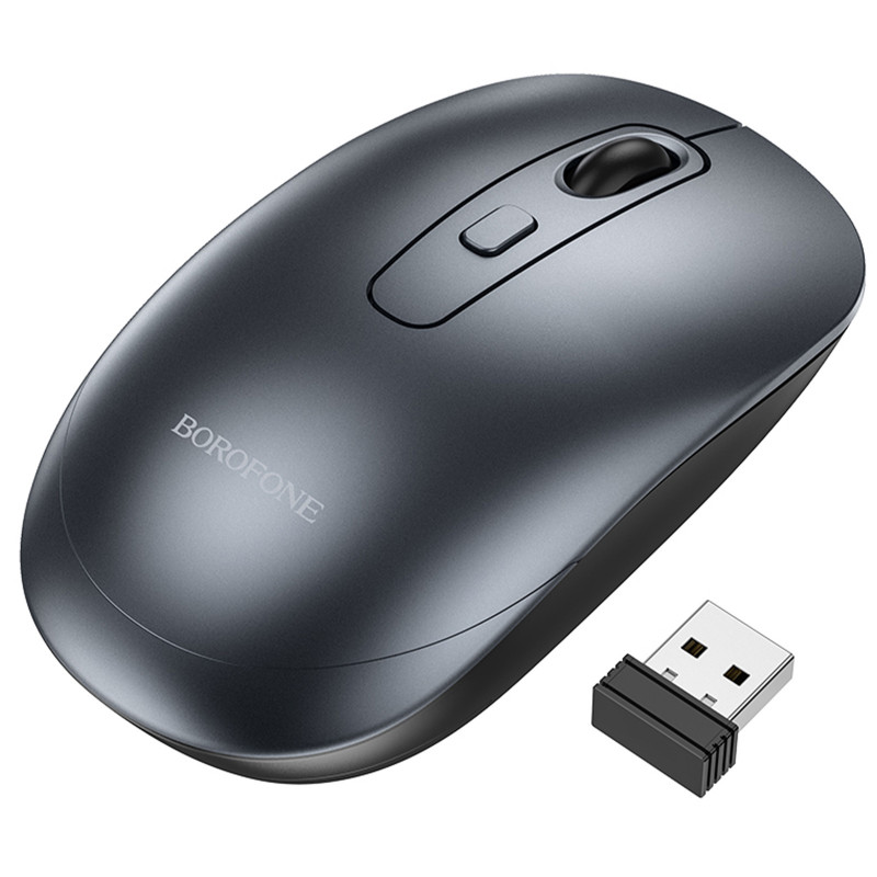 Заказать Мышь беспроводная Borofone BG13 Winner 2.4G (Black / Metal gray) на vchehle.ua
