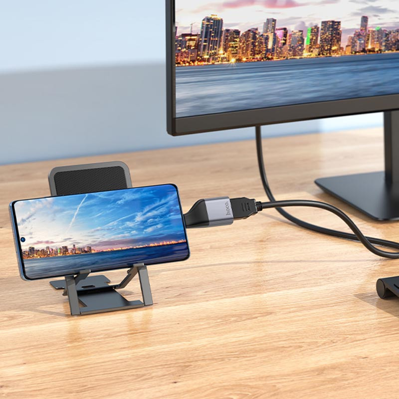 Купить Переходник Hoco UA33 Type-C to HDTV (Metal grey) на vchehle.ua