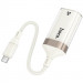 Фото Переходник Hoco UA41B Crystal Type-C to RJ45 100 Mbs (0.15m) (Apricot) в магазине vchehle.ua