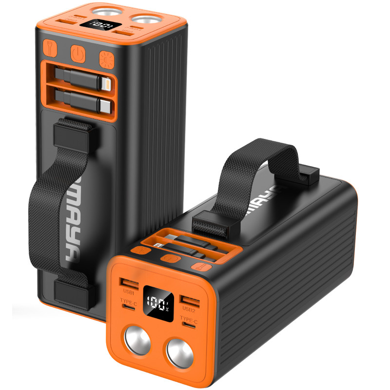Фото Power Bank Amaya 50000 mAh F500L PD22.5W flashlight with cable (Black) в магазине vchehle.ua