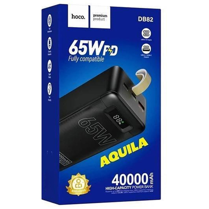 Купити Power Bank Hoco 40000 mAh DB82 Aquila PD65W (Black) на vchehle.ua