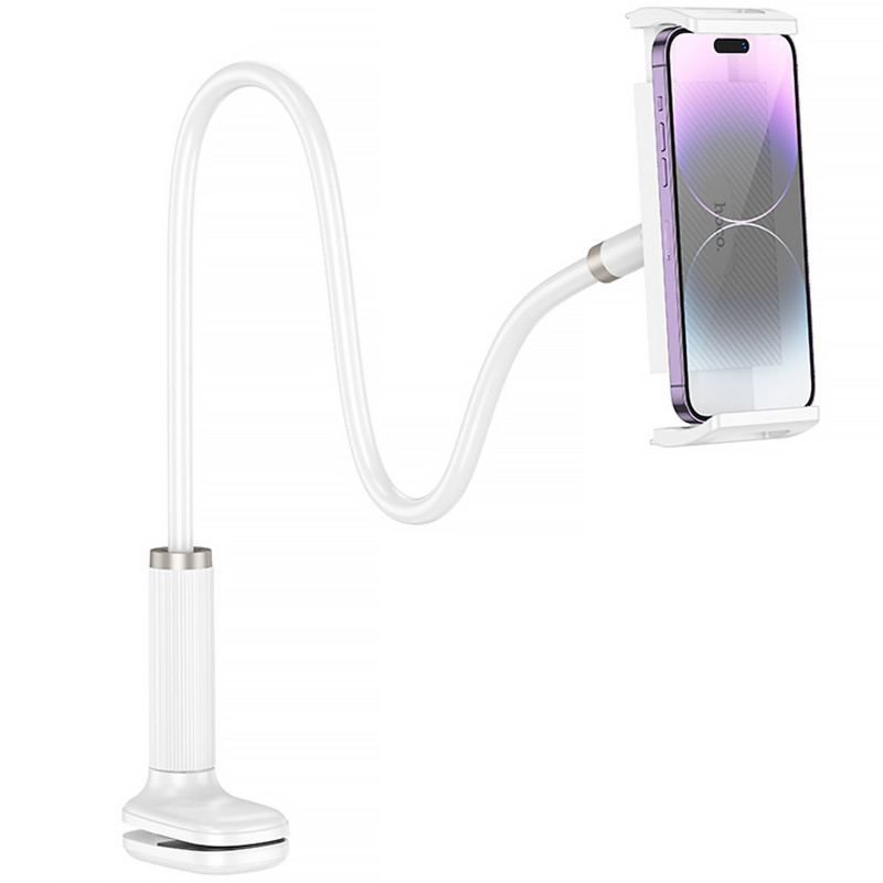 Фото Тримач настільний Hoco HD10 Bamboo lazy stand 4.5-13" (White) на vchehle.ua