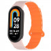 Ремешок Dual-color Magnetic для Xiaomi Mi Band 9/8/10 (Light Pink / Orange)