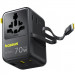 Фото Мережевий універсальний перехідник Baseus CG11 70W with retractable cable (2USB-A/3C/1Socket) (E0307E) (Cosmic Black) в маназині vchehle.ua