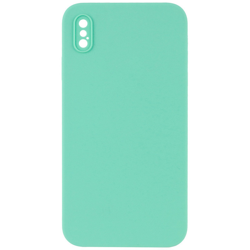 Чехол Silk Square Full Camera Protective (AA) NO LOGO для Apple iPhone XS Max (6.5") (Бирюзовый / Turquoise)