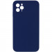 Silicone Case Square Full Camera Protective (AA) NOLOGO на Apple iPhone 11 Pro (5.8") (Темно-синій / Midnight blue)