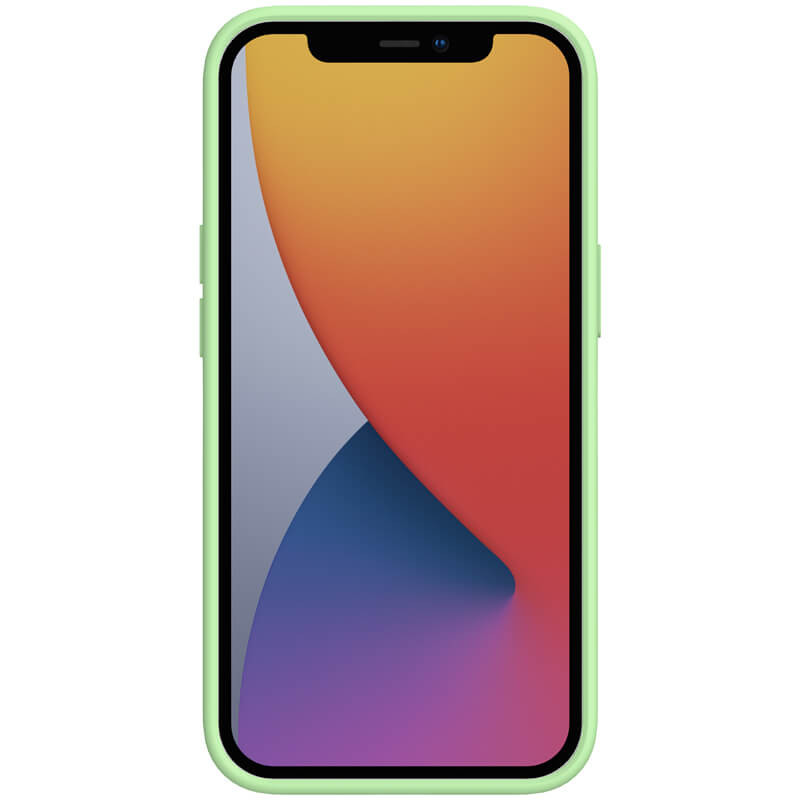 Фото Силиконовая накладка Nillkin Camshield Silky Magnetic для Apple iPhone 13 Pro Max (6.7") (Мятный) на vchehle.ua