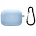 Силиконовый футляр с микрофиброй для наушников Airpods 4 / 5 (Голубой / Lilac Blue)