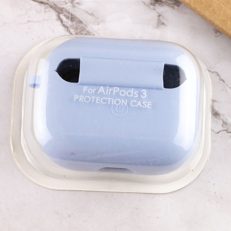Силиконовый футляр с микрофиброй для наушников Airpods 4 / 5 (Голубой / Lilac Blue) в магазине vchehle.ua