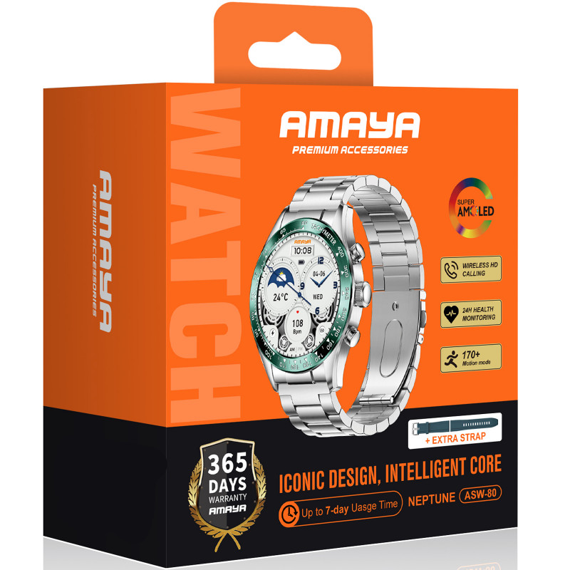 Смарт-часы Amaya ASW-80 Smart sports watch (call version) (Green) в магазине vchehle.ua