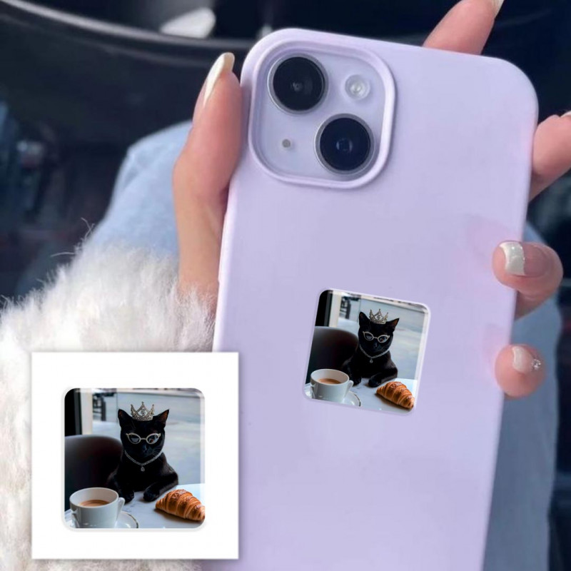 Фото Стикер 3D Animal Collection (Rich black cat) в магазине vchehle.ua