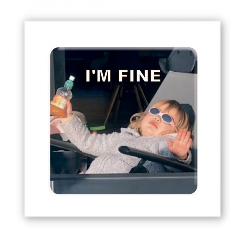 Стикер 3D Girl Collection (I'm fine)